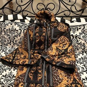 Luxurious Black and Gold Women's Puffer Coat
